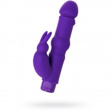 Вибратор с клиторальным стимулятором в виде кролика от компании ToyFa, цвет фиолетовый, A-Toys 761028, из материала Силикон, длина 18 см.