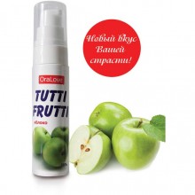 Ароматизированный гель-смазка «Tutti-Frutti OraLove Яблоко», 30 мл, Биоритм LB-30005, из материала Водная основа, цвет Прозрачный, 30 мл.