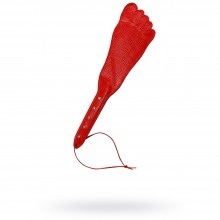 Хлопалка-нога из натуральной кожи, цвет красный, СК-Визит 3034-2, длина 34.5 см.