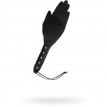 Хлопалка в форме ладони с жесткой рукоятью от СК-Визит, цвет черный, 3035-1, из материала Кожа, длина 36 см.
