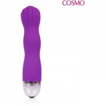 Интимный вагинальный вибромассажер Cosmo, длина 13.7 см, диаметр 3.7 см, цвет фиолетовый, CSM-23097, бренд Bior Toys, из материала Силикон, длина 13.7 см.