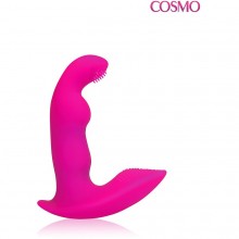 Женский вибратор для клитора и G-точки одновременно, цвет розовый, «Cosmo» CSM-23044, из материала Силикон, длина 9 см., со скидкой