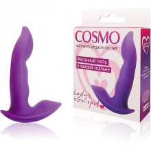 Женский вибромассажер для G-точки и клитора, цвет фиолетовый, CSM-23045, бренд Bior Toys, из материала Силикон, коллекция Cosmo, длина 9.5 см.