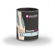 Компактный универсальный минимастурбатор MasturbaTIN «Swirl Girl - Waves», цвет белый, Mystim 46292, из материала TPE, длина 4.5 см.