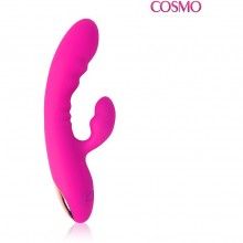Красивый интимный вибромассажер для женщин «Cosmo», цвет розовый, CSM-23055, бренд Bior Toys, длина 14 см.