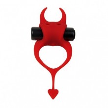 Эрекционное виброкольцо «Маленький Демон», цвет красный, Adrien Lastic 30604, длина 10.8 см.