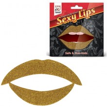 Соблазнительное Lip Tattoo «Золотой блеск», EF-LT10, бренд EroticFantasy, цвет Красный