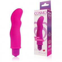 Маленький женский вибромассажер «Cosmo» для девушек, цвет розовый, длина 11.5 см, диаметр 2.6 см, CSM-23059, длина 11.5 см.