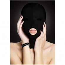 Маска-шлем с отверстием для рта «Submission Mask», черная, Shots Media OU035BLK, из материала Спандекс, коллекция Ouch!