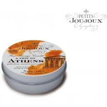 Массажная свеча «Athens» от компании Petits JouJoux, аромат - мускус и пачули, 33 гр, 46762, цвет Белый, 33 мл.