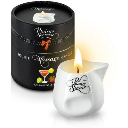 «Massage Candle Cosmopolitan» свеча с массажным маслом, объем 80 мл, Plaisir Secret, 80 мл.