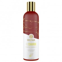 Массажное масло «Dona Essential Massage Oil Lemongrass & Ginger» с ароматом лемонграсса и имбиря, объем 120 мл, System JO JO40453, 120 мл.