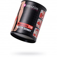 Компактный универсальный минимастурбатор MasturbaTIN «Dotty Donny - Dots», цвет белый, Mystim 46296, бренд Mystim GmbH, из материала TPE, длина 5.5 см.