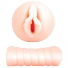 Реалистичный мужской мастурбатор-вагина «Smooth Pussy To-Go», цвет телесный, Dream Toys 20938, из материала TPR, коллекция RealStuff, длина 11.5 см.