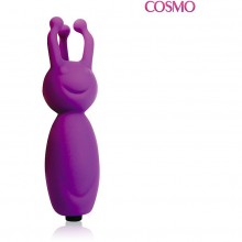 Мини вибромассажер-кролик для женщин от Cosmo, цвет фиолетовый, CSM-23034, бренд Bior Toys, из материала Силикон, длина 8.5 см.
