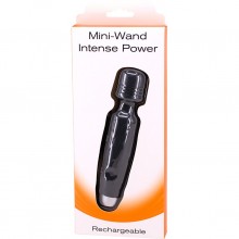 Мини-вибромассажер типа Wand «Intense Power», цвет черный, Gopaldas 2414-26BLK WS BX GP, из материала Силикон, длина 13.5 см.