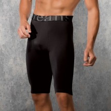 Длинные мужские боксеры с надписью от компании Doreanse, цвет черный, размер XL, DOR1785, из материала Хлопок