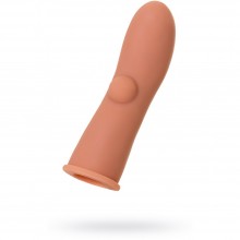 Увеличивающая насадка на пенис с имитацией пирсинга, цвет телесный, Kokos ES.01-S, из материала TPR, длина 12.7 см.