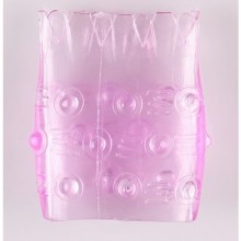 Сквозная насадка на член или фаллос «Ананас», White Label INS47201, из материала ПВХ, цвет Розовый, диаметр 3.5 см.