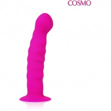 Небольшой фаллоимитатор для G-точки, длина 140 мм, диаметр 29 мм, цвет розовый, Cosmo CSM-23027, бренд Bior Toys, из материала Силикон, длина 14 см.