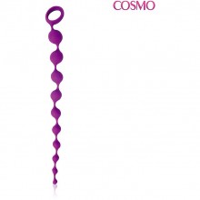 Недорогая анальная цепочка «Cosmo», цвет фиолетовый, CSM-23003, длина 32 см.