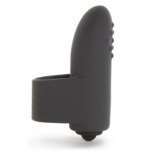 Пальчиковый женский вибратор из силикона «Secret Touching Finger Ring», цвет черный, Fifty Shades of Grey 59955-FS, длина 6 см.