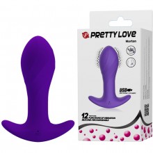 Перезаряжаемый анальный виброплаг Pretty Love «Morton» для ношения, цвет фиолетовый, Baile BI-040067-1, из материала Силикон, длина 10.5 см.