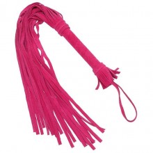 Плеть из натуральной велюровой кожи от компании СК-Визит, цвет розовый, 3010-4 B, из материала Кожа, длина 65 см.