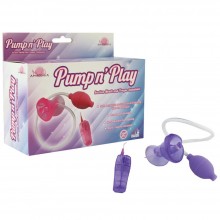 Розовая вагинальная вибропомпа «Pump n' play Suction Mouth», Howells 54001-pinkHW, из материала ПВХ, длина 10.5 см.