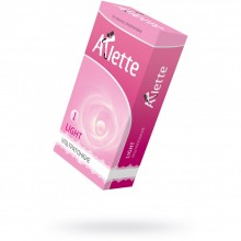 Ультратонкие латексные презервативы «№12 Light», упаковка 12 шт, Arlette 812, длина 18.5 см.