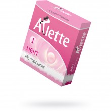 Ультратонкие латексные презервативы «№3 Light», упаковка 3 шт, Arlette 801, цвет Прозрачный, длина 18.5 см.