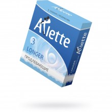 Латексные презервативы с пролонгирующим эффектом «№3 Longer», упаковка 3 шт, Arlette 803, цвет Прозрачный, длина 18.5 см.