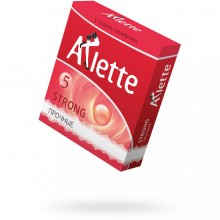 Прочные латексные презервативы «№3 Strong», упаковка 3 шт, Arlette 821, цвет Прозрачный, длина 18.5 см.