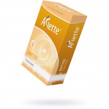 Презервативы «№6 Dotted» с точечным рельефом, упаковка 6 шт, Arlette 809, из материала Латекс, длина 18.5 см.