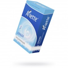 Латексные презервативы с пролонгирующей смазкой «№6 Longer», упаковка 6 шт, Arlette 808, цвет Прозрачный, длина 18.5 см.