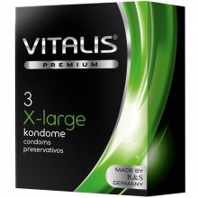 Презервативы для большого размера «Premium «X-large», упаковка 3 шт, Vitalis INS4345VP, бренд R&S Consumer Goods GmbH, из материала Латекс, длина 19 см.
