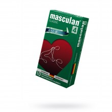 Masculan «Classic XXL Type 4» презервативы увеличенного размера 10 шт., из материала Латекс, цвет Зеленый, длина 19 см.