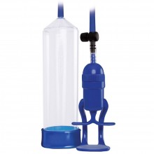 Пластиковая мужская вакуумная помпа Renegade «Bolero Pump» с ручным насосом, цвет синий, NS Novelties NSN-1122-17, из материала Пластик АБС, длина 22.8 см.