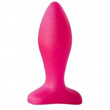 Анальная пробка с широким основанием, цвет розовый, Биоклон 433200, бренд LoveToy А-Полимер, из материала ПВХ, длина 9 см.