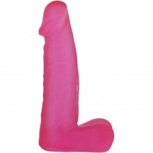 Гелевый фаллоимитатор с мошонкой и ярко выраженной головкой «Xskin Realistic Dong With Scrotum 6 Inch», цвет розовый, Dream Toys 20593, из материала ПВХ, длина 15 см.