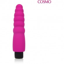 Красивый женский и недорогой вибратор, длина 150 мм, диаметр 33 мм, цвет розовый, Cosmo CSM-23091, бренд Bior Toys, из материала Силикон, длина 15 см.