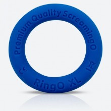 Широкая мужская наасадка-кольцо на пенис «RingO», цвет синий, Screaming LSX-101