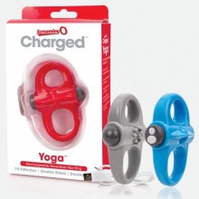 Перезаряжаемое эрекционное виброкольцо Screaming «Charged Yoga», цвет мульти, AYOG-110, из материала Пластик АБС