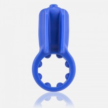 Стимулирующее виброкольцо на пенис «PrimO MINX» с широким вибростимулятором, цвет синий, Screaming PRM-MNXBU, из материала Силикон