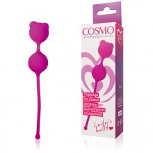 Шарики вагинальные Cosmo, цвет розовый, диаметр 27 мм, CSM-23009, бренд Bior Toys, из материала Силикон, диаметр 2.7 см.