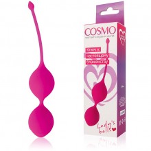 Шарики вагинальные Cosmo со смещенным центром, цвет розовый, диаметр 36 мм, CSM-23002, бренд Bior Toys, из материала Силикон, диаметр 3.6 см.