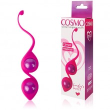 Шарики вагинальные Cosmo со смещенным центром тяжести, цвет розовый, диаметр 35 мм, CSM-23036, бренд Bior Toys, из материала Силикон, диаметр 3.5 см.