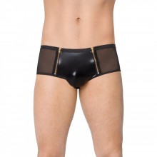 Шорты мужские с замочками SoftLine Collection, цвет черный, размер M/L, из материала Полиамид