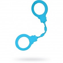 Силиконовые голубые наручники A-Toys by TOYFA, длина 33 см, TOYFA 766001, цвет Голубой, длина 33 см.