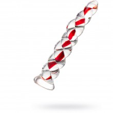 Стеклянный фаллос в виде косички, «Sexus-glass», длина 18 см, 912079, бренд Sexus Glass, цвет Прозрачный, длина 18 см.